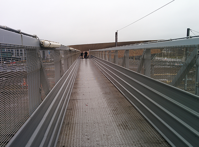 Likeskind Congress Centre at the end of the footbridge